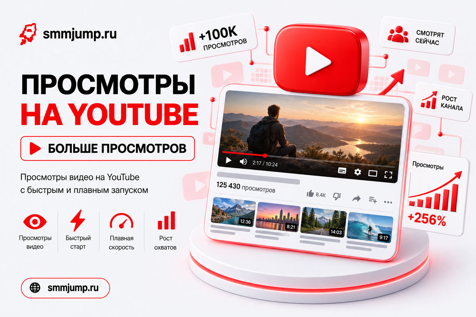 Накрутка просмотров на YouTube